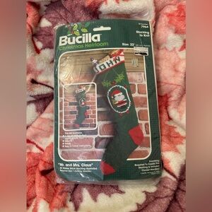 VTG New Bucilla Christmas Heirloom Stocking to Knit # 7964 year 1983